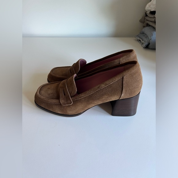 Rouje Heels Mules Tan Suede - Picture 5 of 7